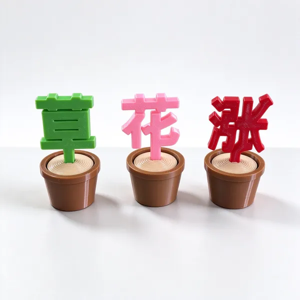 花草涨摆件